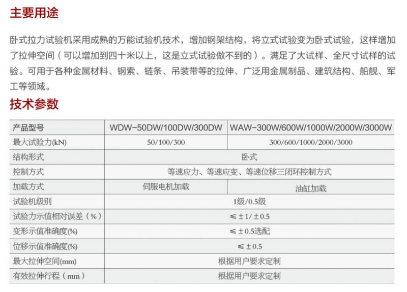 吊索 臥式拉力試驗機